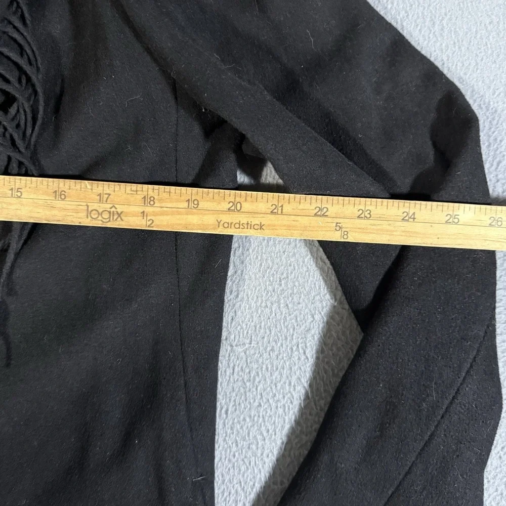 Vintage Lauren Ralph Lauren Women's Cape Dress Coat Black Wool Blend Size 2 - Picture 6 of 7